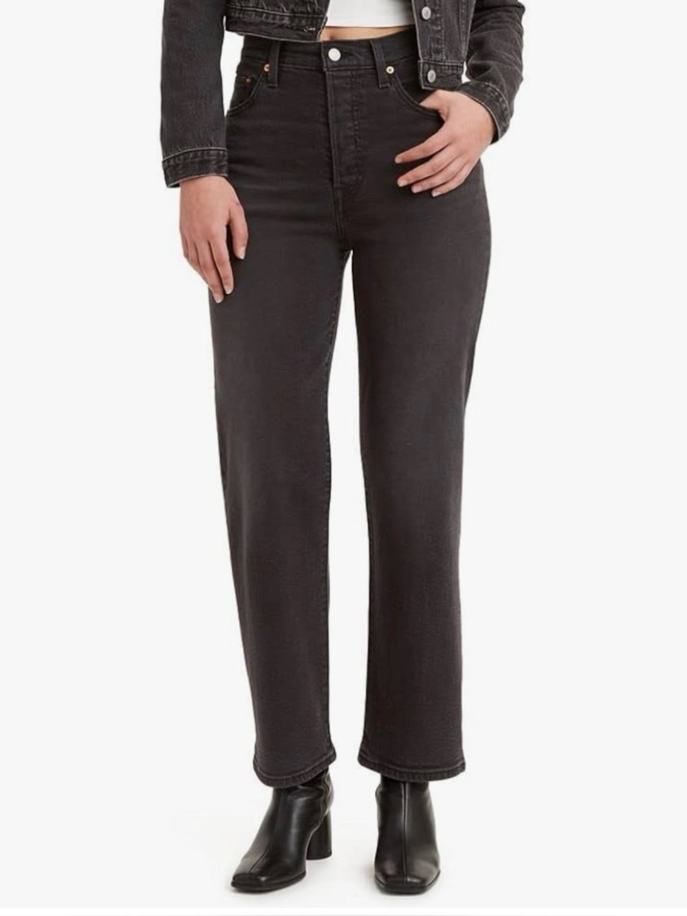 Levi’s Black Ribcage Straight Ankle Jeans